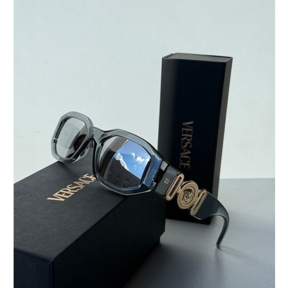 NEW Versace VE4361 'Biggie' Sunglasses in Grey Mirror
